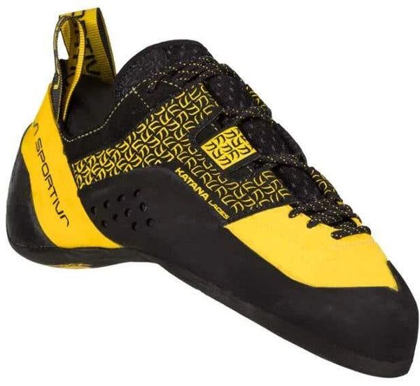 Buty wspinaczkowe La Sportiva Katana Laces. Żółte buty turystyczne La Sportiva, bez wzorów, z gumy, bez zapięcia, trekkingowe. Za 669.99 zł.