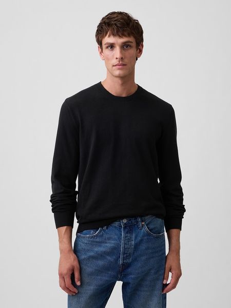 GAP Sweter w kolorze czarnym rozmiar: M. Czarne swetry nierozpinane GAP, m, bez wzorów, z bawełny, bez kołnierzyka, bez ramiączek. Za 86.95 zł.