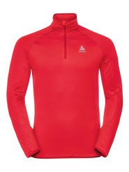 Odlo Bluza polarowa "Berra Light" w kolorze czerwonym rozmiar: S. Czerwone bluzy bez kaptura ODLO, s, bez wzorów, z polaru, bez kaptura. Za 83.62 zł.
