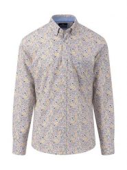 FYNCH-HATTON Koszula - Regular fit - ze wzorem rozmiar: S. Koszule Fynch-Hatton, s, bez wzorów, z bawełny, bez kołnierzyka, bez ramiączek. Za 121.99 zł.