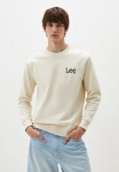 LEE MĘSKA BLUZA WOBBLY LEE SWS ECRU 112341666 L81M016990. Bluzy Lee, l, bez wzorów, bez kaptura. Za 199.99 zł.