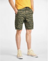 SZORTY MĘSKIE LEE FATIGUE SHORT CAMO L73BCJ86 112120337. Zielone szorty Lee, l, bez wzorów. Za 149.99 zł.