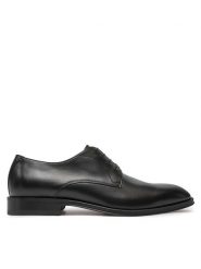 Boss Półbuty Derrek 50522941 Czarny. Czarne eleganckie półbuty Boss, bez wzorów, ze skóry, bez obcasa, bez zapięcia. Za 889.99 zł.