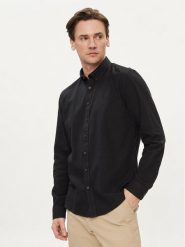 Lindbergh Koszula 30-203344 Czarny Slim Fit. Czarne koszule Lindbergh, m, bez wzorów, z bawełny, bez kołnierzyka, bez ramiączek. Za 279.99 zł.