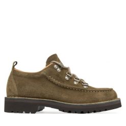 Półbuty Fracap. Brązowe eleganckie półbuty Fracap, bez wzorów, bez obcasa, bez zapięcia. Za 989.99 zł.