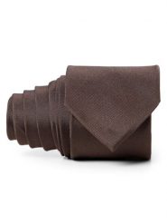 Andrew James jedwabny krawat Mężczyźni Jedwab (100%) brązowy, ONE SIZE. Brązowe krawaty i muchy Andrew James, bez wzorów, z jedwabiu. Za 179.95 zł.