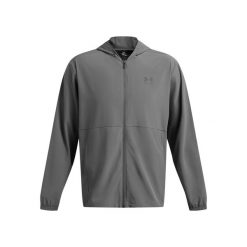 Under Armour Męska Kurtka Przeciwdeszczowa UA Woven 1386555. Szare kurtki Under Armour, l, bez wzorów, z bawełny, z kapturem. Za 345.15 zł.