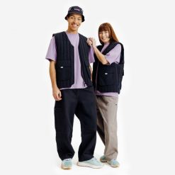 Kurtka puchowa Decathlon x Tetsunori. Czarne kurtki Decathlon, m, bez wzorów, z materiału, bez kaptura. Za 269.99 zł.