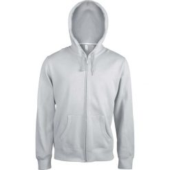 Bluza z kapturem i zamkiem błyskawicznym Kariban blanc. Białe bluzy z kapturem KARIBAN, xl, bez wzorów, z bawełny, z kapturem. Za 219.00 zł.