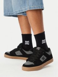 DC Shoes Sneakersy EO Pure DC01782009 Czarny. Czarne buty sportowe casual DC Shoes, bez wzorów, z nubiku, bez zapięcia. Za 299.99 zł.