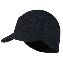 Czapka z daszkiem dla dorosłych Merino Fleece Pack Cap. Czarne czapki z daszkiem Buff, bez wzorów, z wełny. Za 219.90 zł.