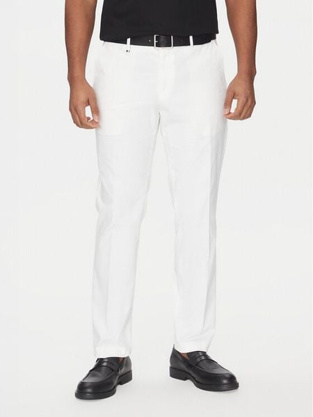 BOSS Spodnie materiałowe C-Genius 50534612 Biały Slim Fit. Białe spodnie materiałowe Boss, m, bez wzorów, z bawełny. Za 349.99 zł.