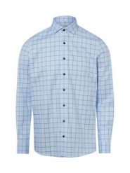Olymp Level Five Koszula Mężczyźni Slim Fit Bawełna niebieski, 41. Niebieskie koszule OLYMP Level Five, m, bez wzorów, z bawełny, bez kołnierzyka, bez ramiączek. Za 329.95 zł.