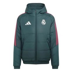 Kurtka puchowa Real Madrid 2026/27. Zielone kurtki Adidas, s, bez wzorów, z materiału, bez kaptura. Za 558.00 zł.