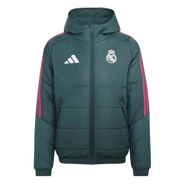 Kurtka puchowa Real Madrid 2026/27. Zielone kurtki Adidas, s, bez wzorów, z materiału, bez kaptura. Za 558.00 zł.