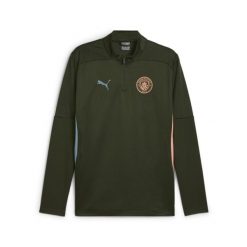Męska bluza treningowa Manchester City z zamkiem 1/4 PUMA Myrtle Bold Blue Green. Niebieskie bielizna termoaktywna Puma, l, bez wzorów, bez ramiączek, do piłki nożnej. W wyprzedaży za 242.15 zł.