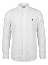 U.S. Polo Assn. Koszula w kolorze białym rozmiar: L. Białe koszule U.S. Polo Assn., l, bez wzorów, bez kołnierzyka, bez ramiączek. Za 169.63 zł.