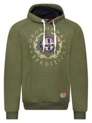 Geographical Norway Bluza "Giger" w kolorze khaki rozmiar: XXL. Brązowe bluzy Geographical Norway, xxl, bez wzorów, z bawełny, z kapturem. Za 132.36 zł.