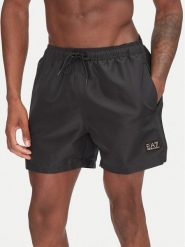 EA7 Emporio Armani Szorty kąpielowe 7M000530 AF13241 UC001 Czarny Regular Fit. Czarne kąpielówki EA7 Emporio Armani, m, bez wzorów, z syntetyku. Za 379.99 zł.