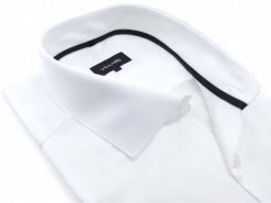 Biała elastyczna koszula męska z długim rękawem 007. Białe koszule Mmer / Villaro - Koszule męskie, m, bez wzorów, z bawełny, bez kołnierzyka, bez ramiączek. W wyprzedaży za 198.00 zł.