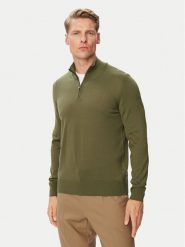 BOSS Sweter H-Ebenji 50565499 Zielony ciemny Regular Fit. Zielone swetry rozpinane Boss, m, bez wzorów, z wełny, bez kołnierzyka, bez ramiączek. Za 749.99 zł.