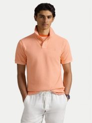 Polo Ralph Lauren Polo 710969626004 Pomarańczowy Custom Slim Fit. Brązowe koszulki polo Polo Ralph Lauren, l, bez wzorów, z bawełny, bez kołnierzyka, bez ramiączek. Za 459.99 zł.
