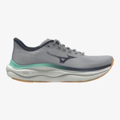 Buty do biegania męskie Mizuno Wave Sky 9 harbor. Szare buty do biegania Mizuno, bez wzorów, bez zapięcia, do biegania, mizuno wave. Za 599.99 zł.