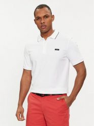 Calvin Klein Polo K10K112751 Biały Regular Fit. Białe koszulki polo CALVIN KLEIN, m, bez wzorów, z bawełny, bez kołnierzyka, bez ramiączek. Za 189.99 zł.