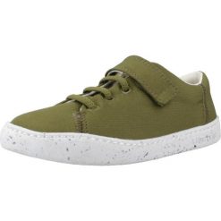 Buty CAMPER K800597 Zielony. Zielone buty turystyczne Camper, bez wzorów, z tkaniny, bez zapięcia, na fitness i siłownię. Za 178.99 zł.