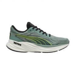 Buty do biegania męskie Puma Magnify Nitro 2. Zielone buty do biegania Puma, bez wzorów, z materiału, bez zapięcia, do biegania. W wyprzedaży za 564.50 zł.