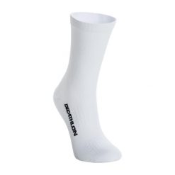 Skarpetki Rowerowe 900. Białe skarpety VAN RYSEL, bez wzorów, z elastanu. Za 39.99 zł.