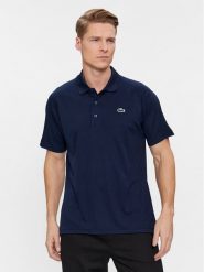 Lacoste Polo DH3201 Granatowy Regular Fit. Niebieskie koszulki polo LACOSTE, m, bez wzorów, z syntetyku, bez kołnierzyka, bez ramiączek. Za 279.99 zł.