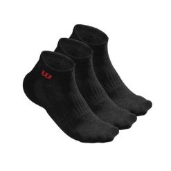 Skarpety tenisowe dla dorosłych Wilson QUARTER SOCK 3 szt. czarne. Czarne skarpety Wilson, bez wzorów. Za 55.00 zł.
