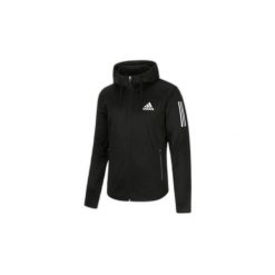 Bluza z kapturem i zamkiem błyskawicznym adidas. Białe bluzy z kapturem Adidas, l, bez wzorów, z materiału, z kapturem. Za 396.45 zł.