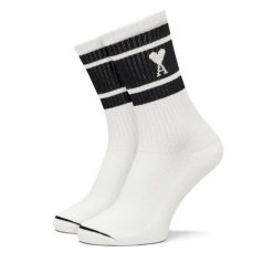 Skarpety wysokie unisex AMI PARIS. Białe skarpety AMI PARIS, bez wzorów. Za 219.99 zł.