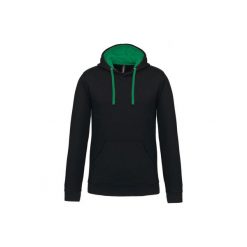 Kontrastowa bluza z kapturem Kariban. Czarne bluzy z kapturem KARIBAN, m, bez wzorów, z kapturem. Za 166.50 zł.