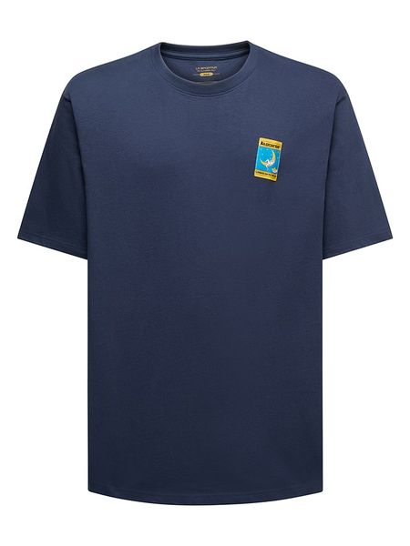 LA SPORTIVA Koszulka "Moon Patch" w kolorze granatowym rozmiar: L. Niebieskie bezrękawniki La Sportiva, l, bez wzorów, z bawełny, bez kołnierzyka, bez ramiączek. Za 131.45 zł.