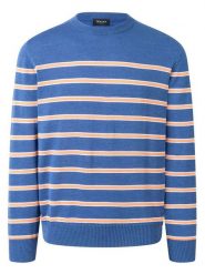 Maerz Muenchen Wełniany sweter w kolorze niebieskim rozmiar: 52. Niebieskie swetry nierozpinane Maerz Muenchen, bez wzorów, z wełny, bez kołnierzyka, bez ramiączek. Za 295.99 zł.