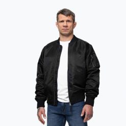 Kurtka męska Pitbull Akron MA1 Flight. Czarne kurtki PITBULL, l, bez wzorów, z materiału, bez kaptura. Za 319.99 zł.