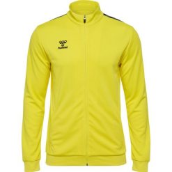 Bluza dresowa z poliestru zapinana na zamek błyskawiczny Hummel Authentic. Żółte bluzy Hummel, bez wzorów, z dresówki, bez kaptura. Za 251.00 zł.