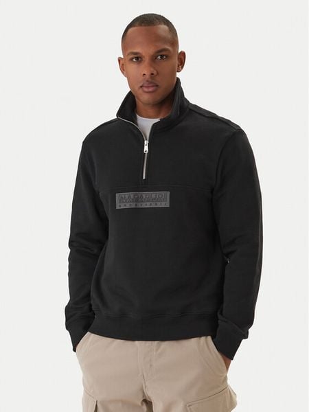 Napapijri Bluza B-Box NP0A4H96 Czarny Relaxed Fit. Czarne bluzy Napapijri, m, bez wzorów, z bawełny, bez kaptura. Za 419.99 zł.