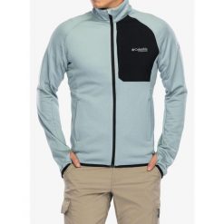 Bluza bez kaptura mĘska Columbia Triple Canyon Grid Fleece Full Zip II. Niebieskie bluzy Columbia, na zimę, m, bez wzorów, bez kaptura. Za 377.99 zł.