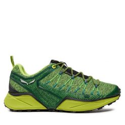 Trekkingi Salewa. Zielone buty trekkingowe Salewa, bez wzorów, bez zapięcia. Za 699.99 zł.