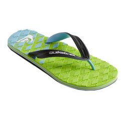 Japonki plażowe męskie Quiksilver Oahuey. Zielone japonki Quiksilver, bez wzorów. Za 44.99 zł.