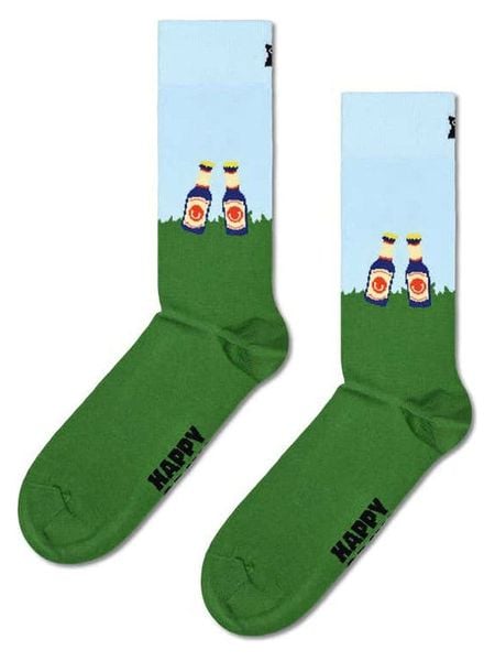 Happy Socks Skarpety w kolorze błękitno-zielonym rozmiar: 36-40. Niebieskie skarpety Happy Socks, bez wzorów, prążkowane. Za 30.99 zł.