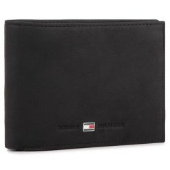 Duży Portfel Męski Tommy Hilfiger. Czarne portfele Tommy Hilfiger, bez wzorów. Za 299.99 zł.