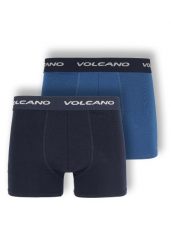 Bawełniane bokserki męskie, dwupak, U-BOXER. Niebieskie bokserki Volcano, m, bez wzorów, z bawełny. Za 69.99 zł.