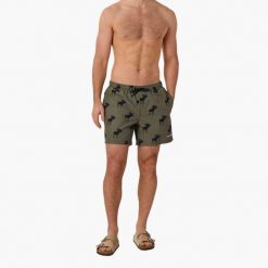 Szorty kąpielowe pływanie męskie Swedemount Forest Stretch Beach Shorts. Czarne odzież kąpielowa SWEDEMOUNT, m, bez wzorów, sportowe. Za 129.99 zł.
