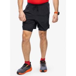 Spodenki do biegania męskie Under Armour Launch 7 inch 2-in-1 Short. Czarne szorty Under Armour, m, bez wzorów, sportowe. Za 151.99 zł.
