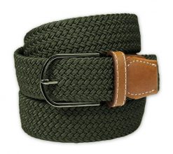 Zielony Elastyczny Męski Pasek do Spodni, Pleciony, Casual -ALTIES Parciany, Oliwkowy, Jednokolorowy. Zielone paski Alties, bez wzorów, z elastanu, casualowe. Za 59.00 zł.